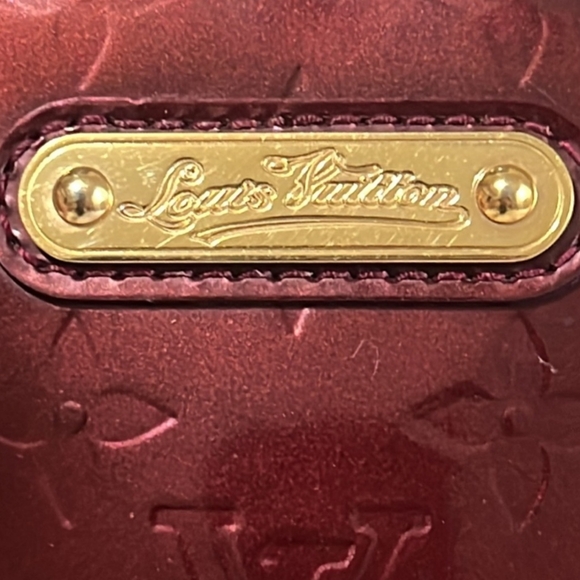 LOUIS VUITTON Rouge Fauviste Monogram Vernis Wilshire MM Tote Bag